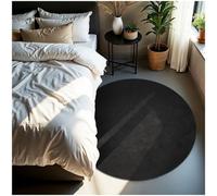 Tectake Rug Zonelle - Short Pile And Ultra-Soft, Rectangular Or Round 120 Cm - Black