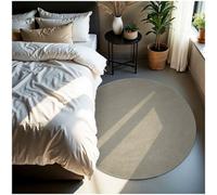 Tectake Rug Zonelle - Short Pile And Ultra-Soft, Rectangular Or Round 120 Cm - Sand