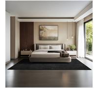 Tectake Rug Zonelle - Short Pile And Ultra-Soft, Rectangular Or Round 200 X 290 Cm - Black