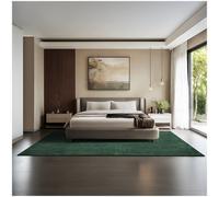 Tectake Rug Zonelle Short Pile And Ultra-Soft Carpet In Rectangular Or Round Design 200 X 290 Cm - Green