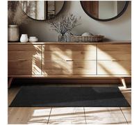 Tectake Rug Zonelle Short Pile And Ultra-Soft Carpet In Rectangular Or Round Design 80 X 150 Cm - Black