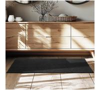 tectake Zonelle Anthracite Short Pile Ultra Soft Rug 290 x 200cm - Size: 1.5 x 110 x 60cm - Black - Wilko