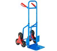 tectake Sack Barrow - stair climber, loading shelf capacity of 200 kg in Blue TECTAKE Blue