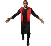 Tectake Scary Priest - Halloween Fancy Dress Costume For Men 302276 - Black/red M