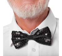 tectake Sequin Bow Tie in Black TECTAKE Black One Size