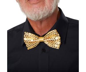 tectake Sequin Bow Tie in Gold TECTAKE Gold One Size