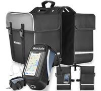 tectake Bike Bag Georg & Bicycle Frame Bag - Black/Blue TECTAKE Multicolor