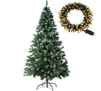 tectake Set Christmas Tree With Fairy Lights in Green TECTAKE Green