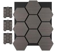 tectake® Set of 4 Acoustic Panels, 76 x 62 cm, Real Wood Veneer, Cuttable