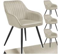 Marilyn Dining Chair - Cream - set of 4, none