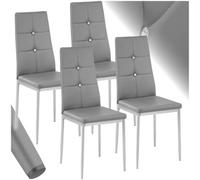 Dining Chairs Set 4 / 6 / 8 Padded Seat High Back Metal Legs Home Furniture