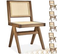 tectake Accent Chair Lizzy Set Of 6 - Light Oak | Size: 6 Pack TECTAKE Light Oak 6 Pack