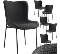 Dining Chair Home Furniture Set Soft Fabric Velvet or Boucle Kitchen Living Room