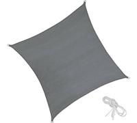 Tectake Sun Shade Sail Square Grey, Grey