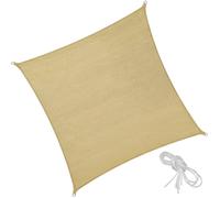 tectake Shade Sail - Rectangular With Uv Protection 50+, Water-Repellent in Beige | Size: XL TECTAKE Beige XL