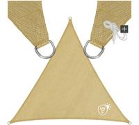Tectake Shade Sail - Triangular With Uv Protection 50+, Water-Repellent - 4 X 4 X 4 M - Beige