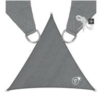 Tectake Shade Sail - Triangular With Uv Protection 50+, Water-Repellent, Grey - 3.6 X 3.6 X 3.6 M - Grey