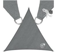 Tectake Shade Sail - Triangular With Uv Protection 50+, Water-Repellent, Grey - 6 X 6 X 6 M - Grey