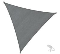 tectake Shade Sail - Triangular With Uv Protection 50+, Water-Repellent, Grey | Size: Large TECTAKE Grey Large