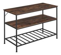 tectake Shelves Akeley - Industrial Style, 3 Shelving Tiers, 120 X 60 X 90.5 Cm in Brown TECTAKE Brown 120 X 60 X 90.5 Cm