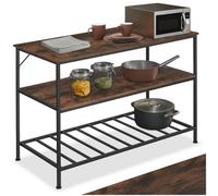 Tectake Shelves Akeley - Industrial Style, 3 Shelving Tiers, 120 X 60 X 90.5 Cm - Industrial Wood Dark, Rustic