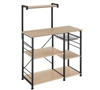 tectake Shelving Unit Crawley in Light Brown TECTAKE Light Brown
