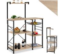 tectake Shelving Unit Crawley in Light Brown TECTAKE Light Brown