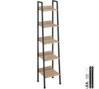 Tectake Shelving Unit Chatham - Industrial Style, Free-Standing, With Up To 5 Tiers - Industrial Wood Light, Oak Sonoma