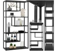 Shelving Unit Bookshelf 6 Compartments Standing Wall Shelf Industrial Shelves