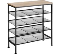 tectake Shoe Rack Bournemouth in Light Oak TECTAKE Light Oak