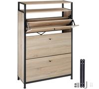 Shoe cabinet Buffalo w/ space for 24 shoes 81x32x130cm