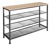 tectake Shoe Rack Portsmouth in Light Oak TECTAKE Light Oak