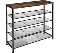 tectake Shoe Rack Sheffield in Dark Brown TECTAKE Dark Brown