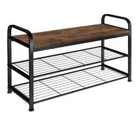 Tectake Shoe Storage Southampton - 3 Shelves - Brown, Brown