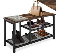 Tectake Shoe Storage Taunton - 3 Shelves - Brown, Brown