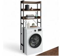 Tectake Shower Caddy Seattle - 3 Tiers 25 X 67 X 165.5 Cm - Industrial Wood Dark, Rustic