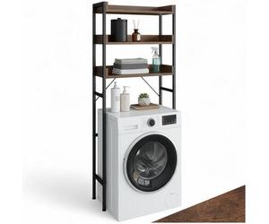 Tectake Shower Caddy Seattle - 3 Tiers 25 X 67 X 165.5 Cm - Industrial Wood Dark, Rustic