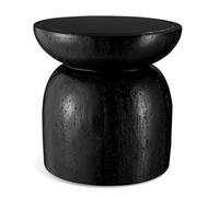 Tectake Side Table Anisa Round , For Indoor And Outdoor Use, 40 X 40 Cm - Black