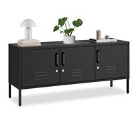 Tectake Sideboard Baker, With Lockable Doors And Cable Management 35 Cm - Black