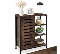 Tectake Sideboard - Industrial Wood Dark, Rustic Door Hinge Left