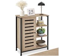Tectake Sideboard - Industrial Wood Light, Oak Sonoma Door Hinge Left