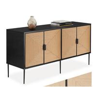 tectake Sideboard Juna With 2 Cabinets, 4 Doors & Mid-Century Modern Design TECTAKE Multicolor
