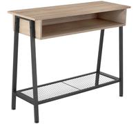 Tectake Sideboard Tralee 100x35x80.5cm w/ Slim Design And Built-in Storage - Light Brown, Brown