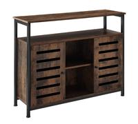 tectake Sideboard Warrington - 2 Large Shelves, 3 Storage Compartments in Brown TECTAKE Brown