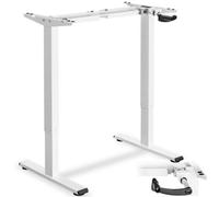 tectake Idun White Sit and Stand Desk - Size: 121 x 129 x 60cm - Wilko