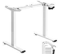 tectake Sit & Stand Desk Idun in White | Size: Large TECTAKE White Large