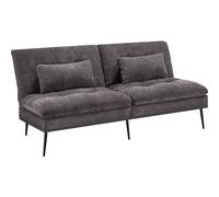 tectake Sofa Bed Tokio 3-In-1, 6-Position Reclining Backrest in Grey TECTAKE Grey