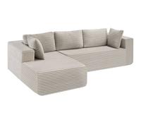 tectake Sofa Relax Boneless, L-Shape, Premium Foam, Non-Slip in Beige TECTAKE Beige