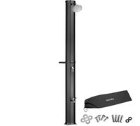 tectake Solar Shower Ofanto in Black TECTAKE Black