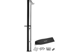 tectake Solar Shower Ofanto in Silver TECTAKE Silver